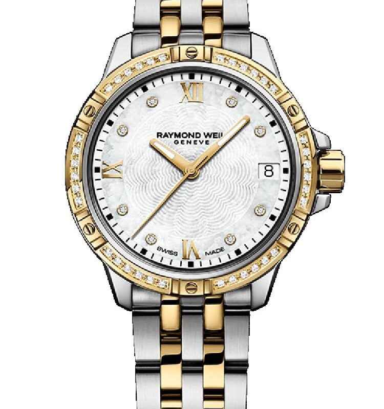 Raymond Weil Ladies Tango Two Colour Classic Diamond Bezel Bracelet Watch 5960-SPS000995