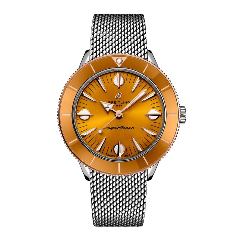 Superocean Heritage '57 Highlands Capsule 38mm Mens Watch Yellow 2 Straps