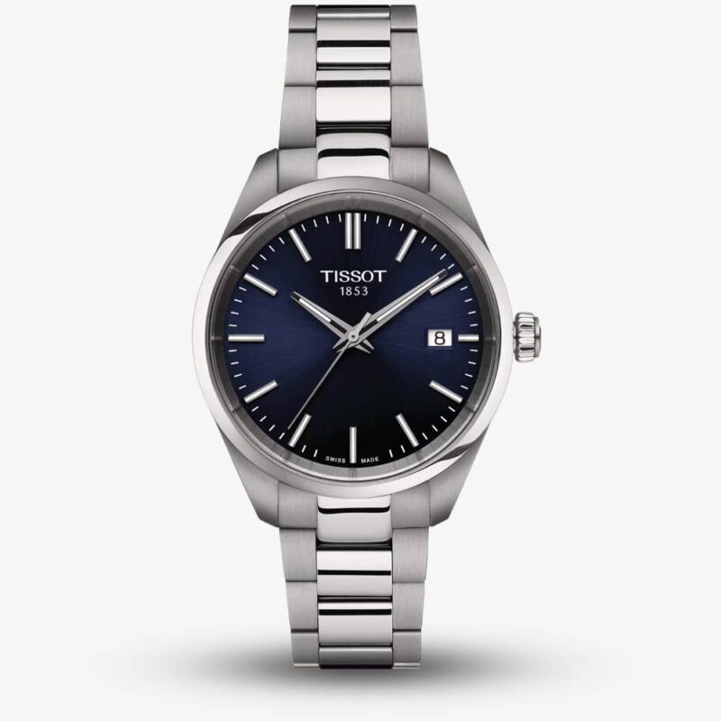 Tissot Ladies PR 100 Silver & Blue Watch T1502101104100