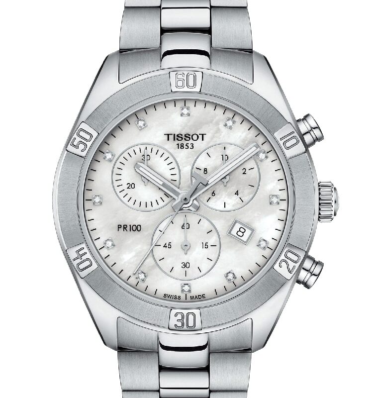 Tissot Ladies PR100 Diamond Set Chrono Watch T101.917.11.116.00