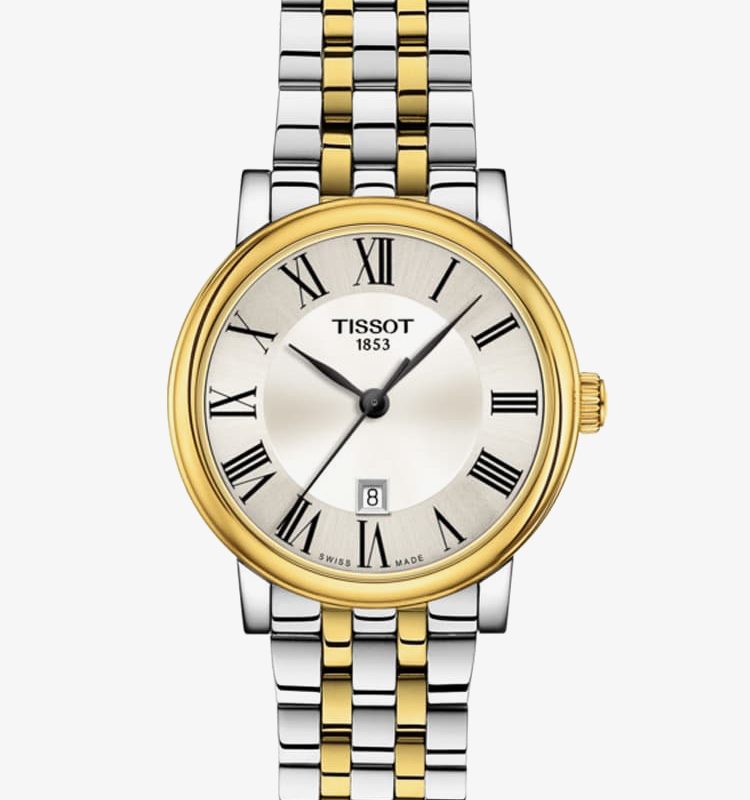 Tissot Ladies T-Classic Carson Premium Two Tone Bracelet Watch T122.210.22.033.00