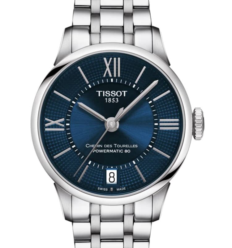 Tissot Ladies T-Classic Chemin Des Tourelles Powermatic Blue Watch T099.207.11.048.00