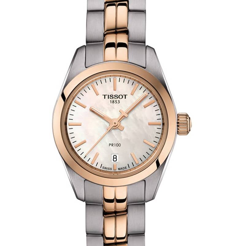 Tissot Ladies T-Classic PR-100 Rose Gold Plated Watch T101.010.22.111.01