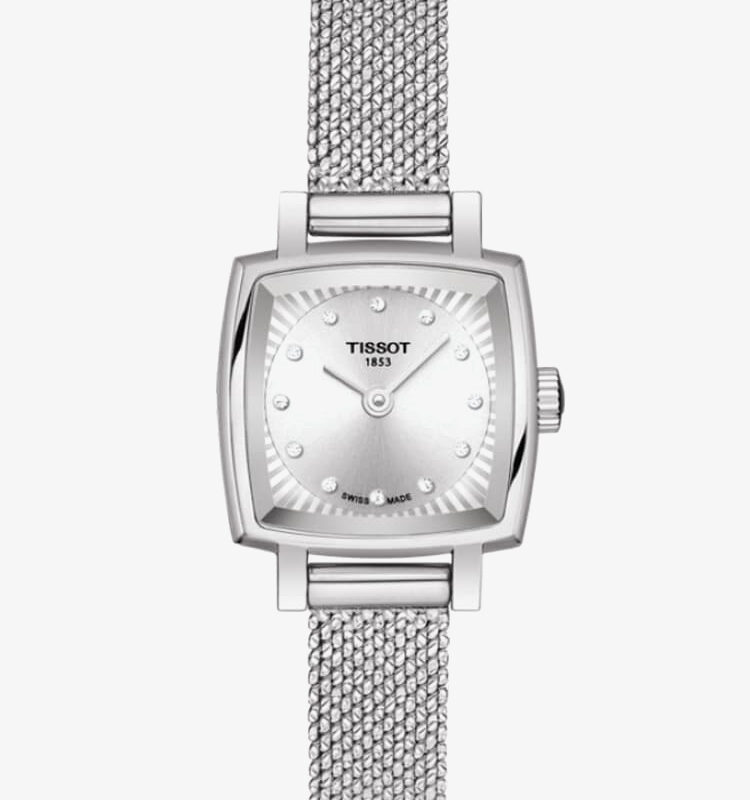 Tissot Ladies T-Lady Lovely Square Diamond Mesh Bracelet Watch T058.109.11.036.00