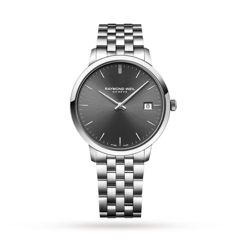 Toccata Mens Classic Steel Grey Dial Quartz Watch 42mm