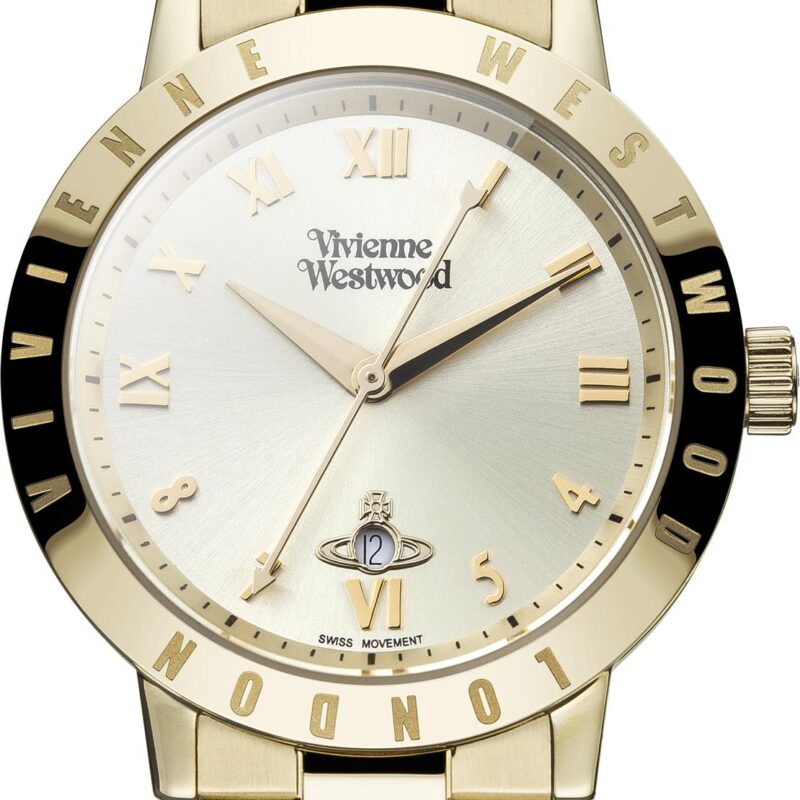 Vivienne Westwood Bloomsbury Quartz White Dial Gold PVD Stainless Steel Ladies Watch VV152GDGD