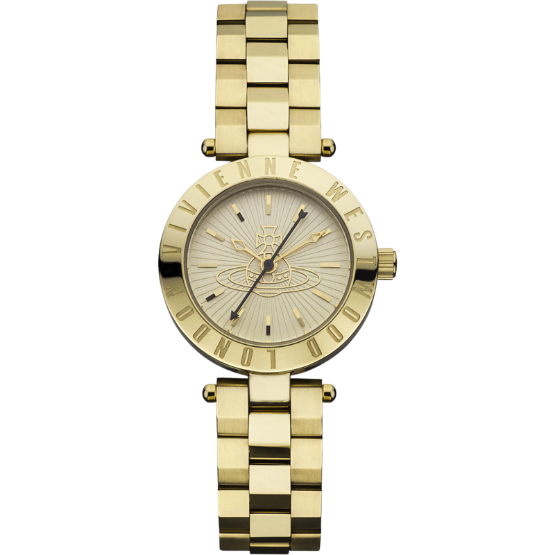 Vivienne Westwood Exclusive Sudbury Quartz Gold Dial Gold Plated Steel Bracelet Ladies Watch VV092GD