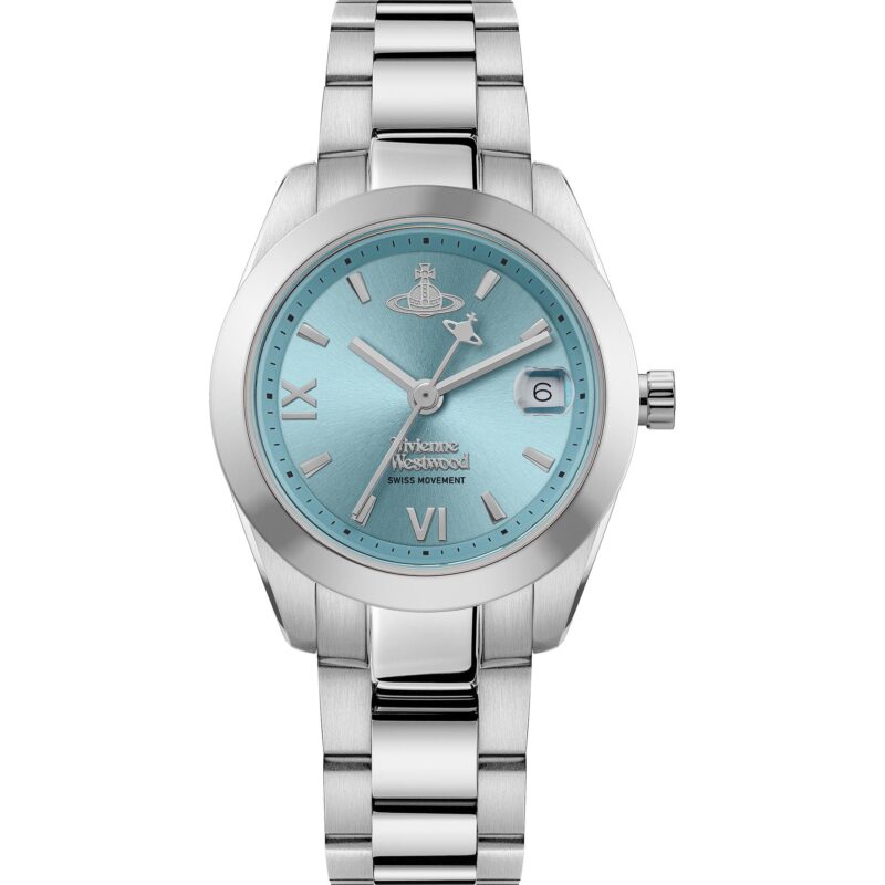 Vivienne Westwood Fenchurch Quartz Blue Dial Stainless Steel Bracelet Ladies Watch VV292TQSL
