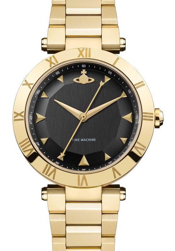 Vivienne Westwood Montagu Black Dial Gold Ladies' Watch VV206BKGD