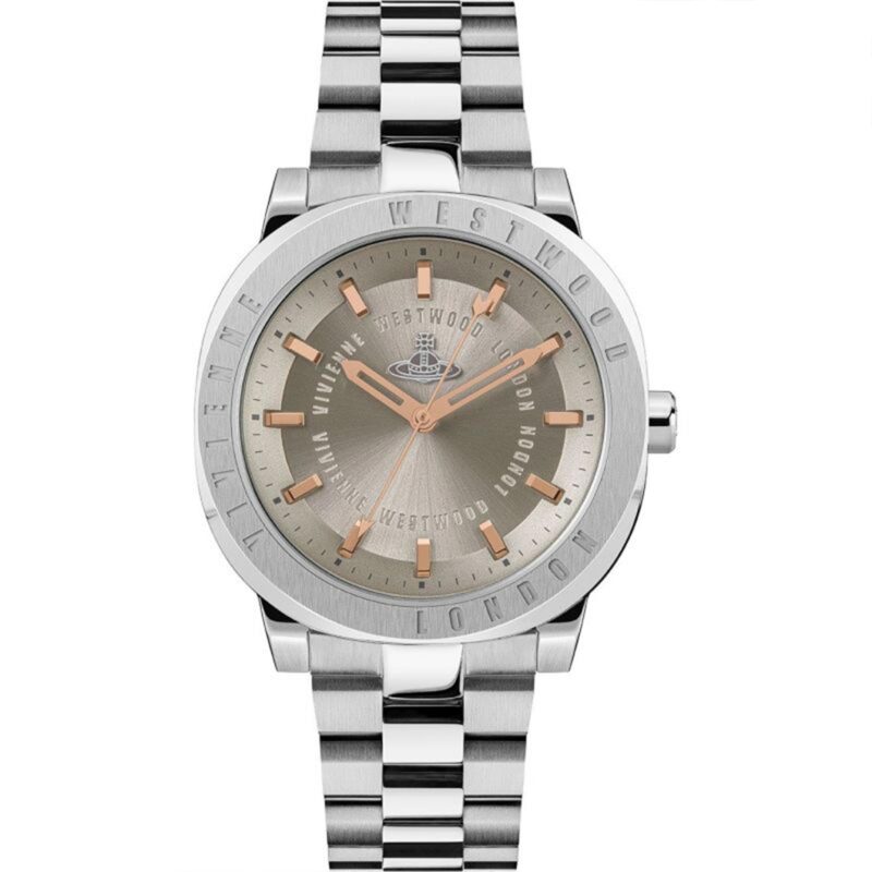 Vivienne Westwood The Mall Quartz Grey Dial Silver Stainless Steel Bracelet Ladies Watch VV228WGSL